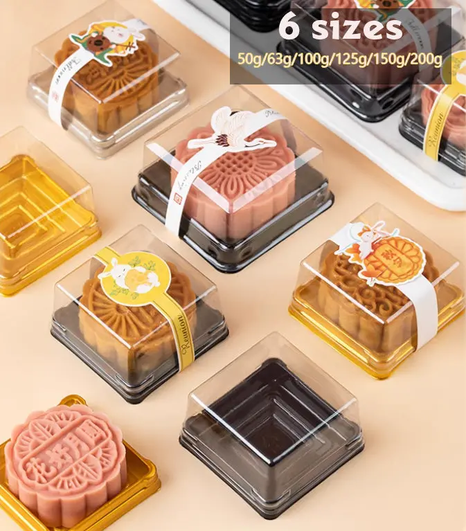Eco-Friendly Mooncake Box Set – 6 Sizes, Brownie Trays, And Disposable Food Containers 1