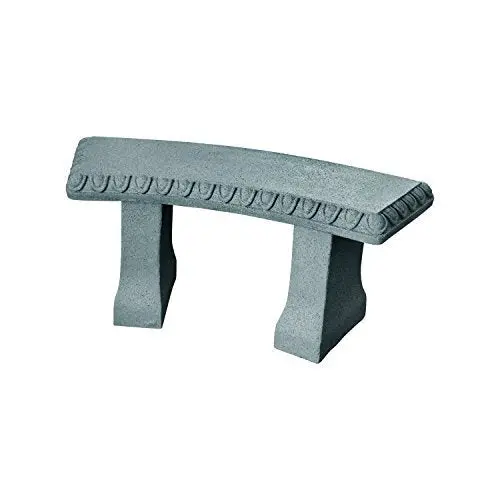 Emsco Garden Bench – Lightweight Resin Construction With Natural Granite Finish, 12" Height 1