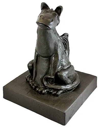 Emsco Smiling Dragon Garden Statue – Lightweight Bronze-Finished Resin Sculpture, 21-Inch Outdoor Decor 1