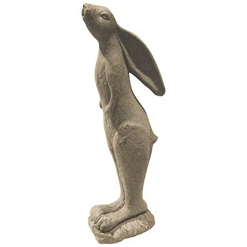 Emsco Whimsical Rabbit Garden Statue – Lightweight Resin Sculpture With Natural Sandstone Finish, 29" Tall 1