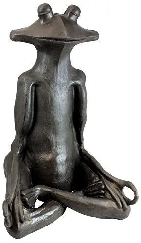 Emsco Yoga Frog Garden Statue – Handcrafted Resin Sculpture With Natural Bronze Finish, 21 Inches Tall 1