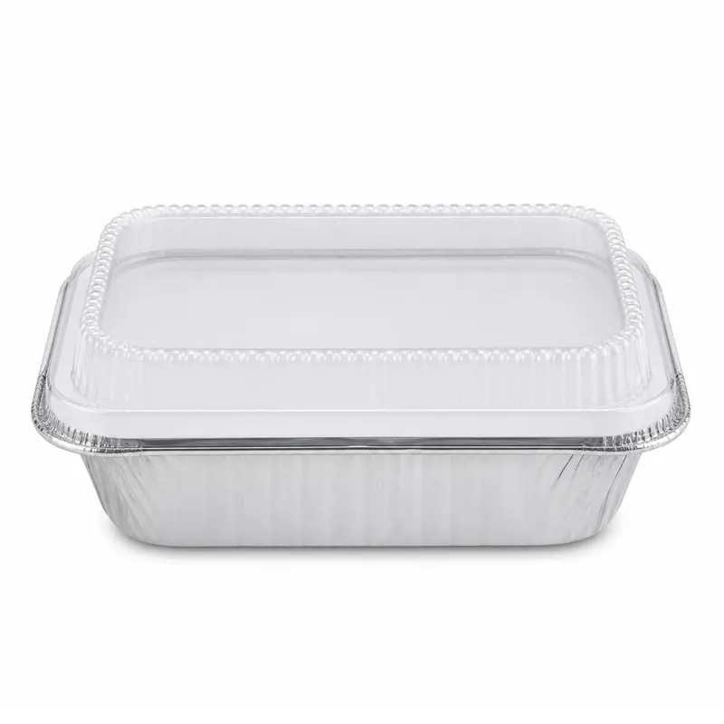 Extra-Deep 9" × 13" Heavyweight Disposable Aluminum Pan With Dome Lid 1