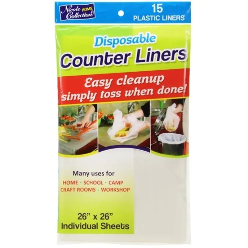 Extra-Large Disposable Counter Liners – 26-Inch × 26-Inch Plastic Protective Covers 1