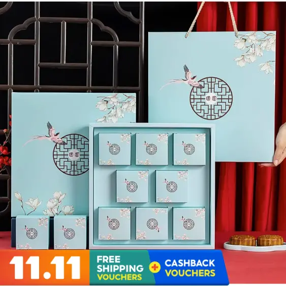 Extra-Large Mooncake Gift Box Set – 100G/125G Capacity, Premium Carrier Packaging For 7-Piece Assortment 1