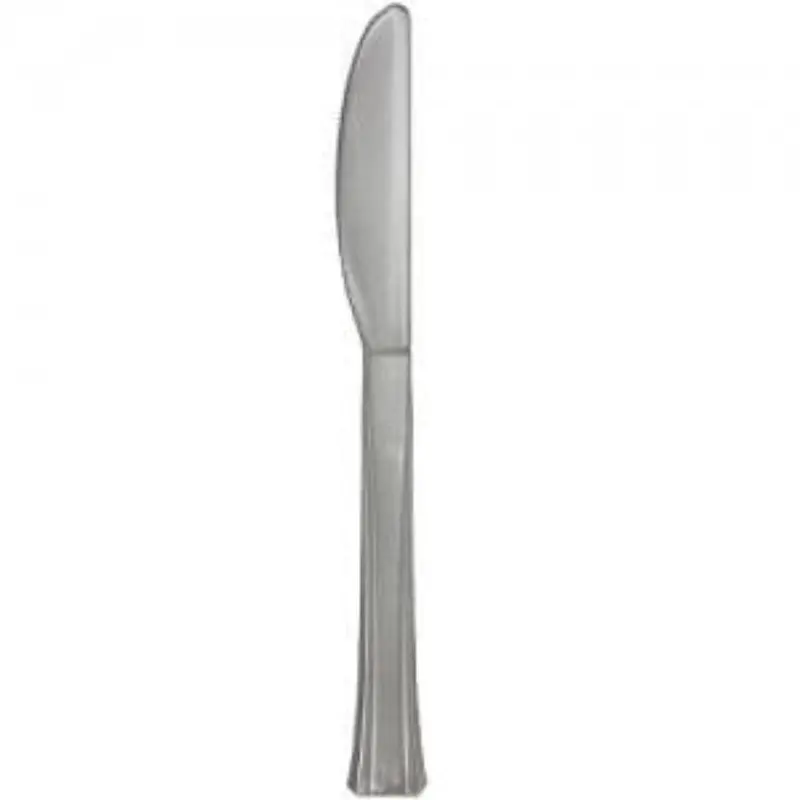 Extra-Strong Silver Knife – Durable Plastic Flatware 1