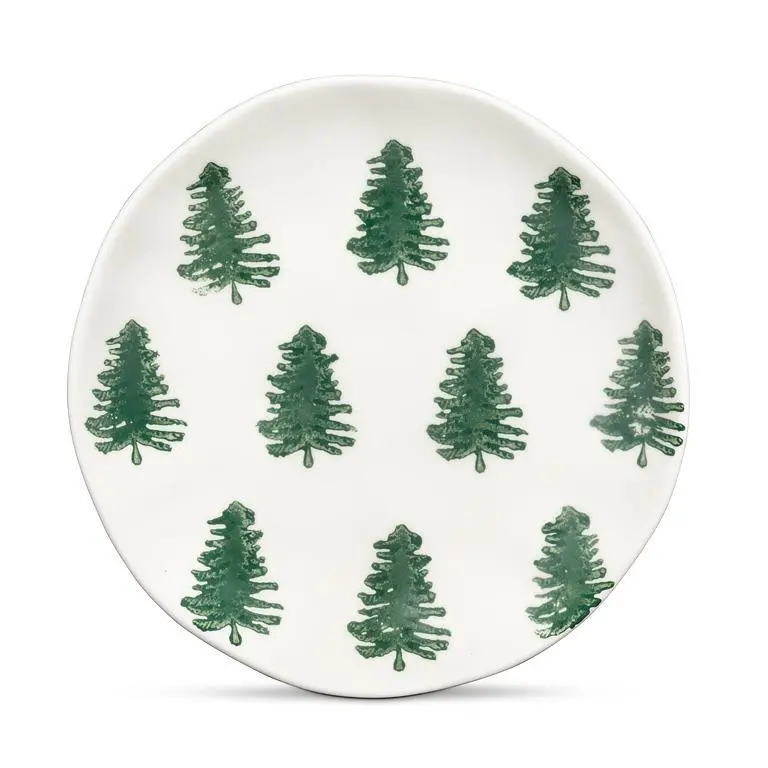 Fir Tree Apple-Shaped Plate – Decorative Ceramic Dish 1