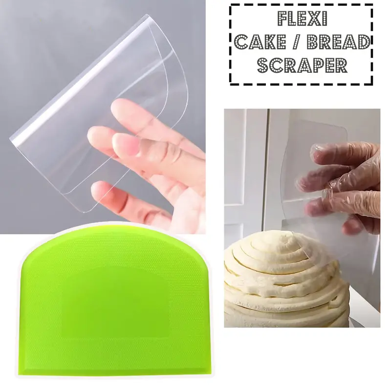 Flexible Dough Scraper – Bench, Bowl, And Spherical Cake Smoothing Tool 1