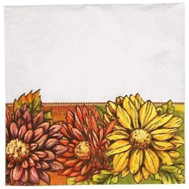 Floral Art Lunch Napkins – Premium 40-Piece Set 1