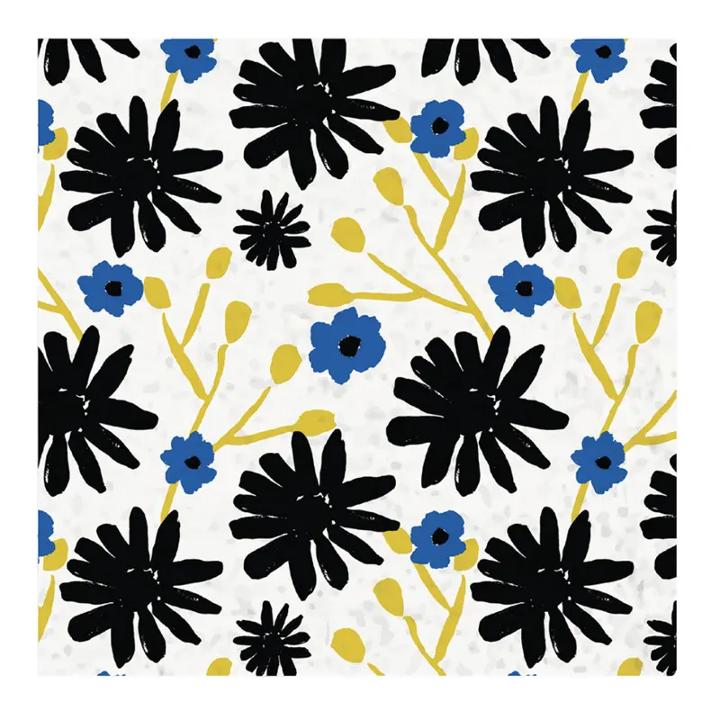 Floral Indigo 2-Ply Disposable Lunch Napkins 1