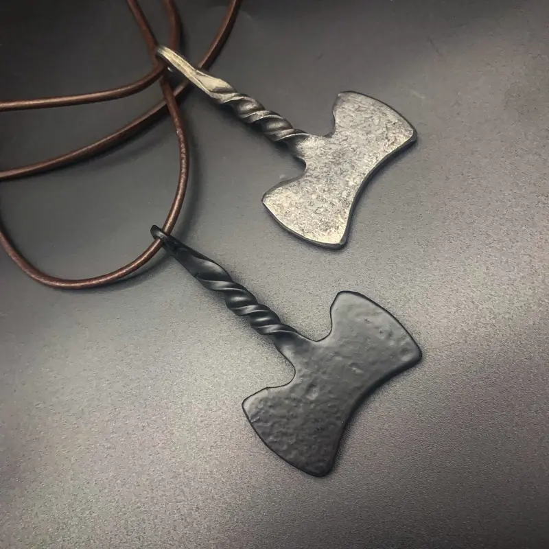 Forged Battle Axe Pendants – Wearable Viking-Inspired Jewelry 1