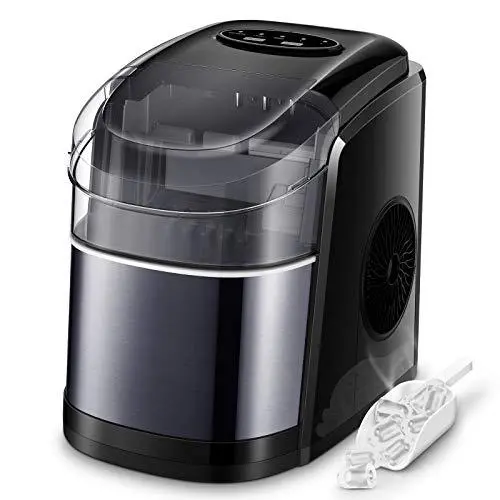 Free Village Portable Countertop Ice Maker – 26 Lbs/Day Output, 5–8 Minute Ice Cycle, Bullet Cubes, Scoop & Basket Included 1
