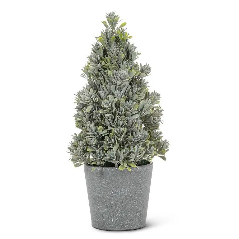 Frosted Cone Tree Planter – Potted Winter-Themed Decorative Centerpiece 1