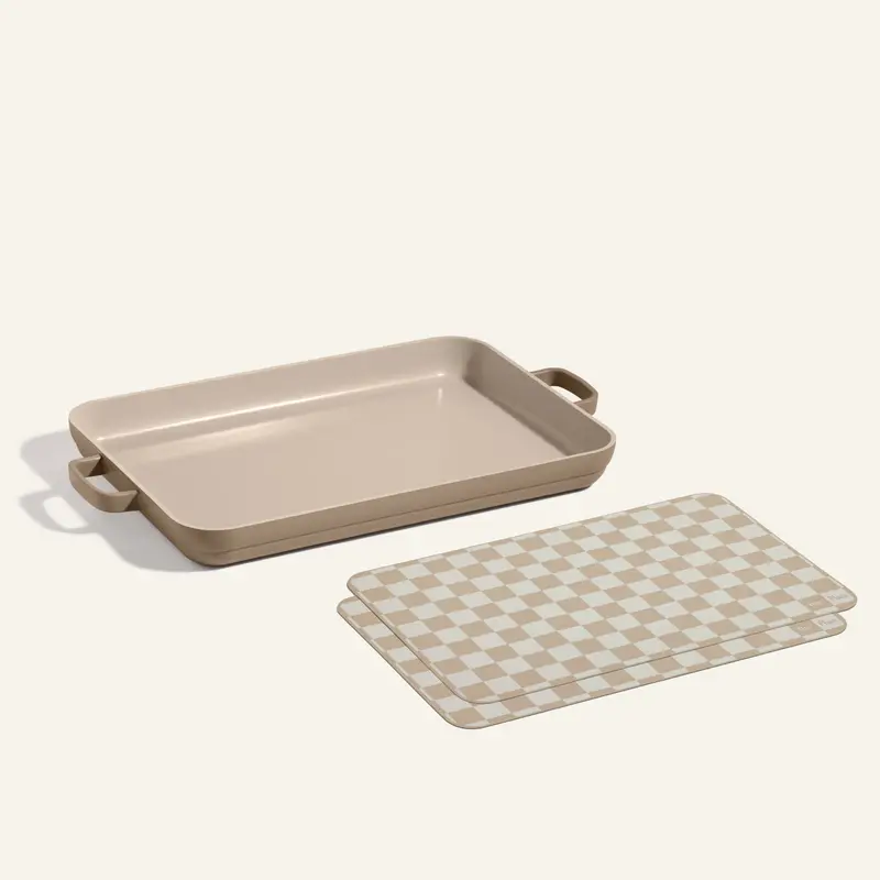 Full-Size Griddle Pan With Oven Mat Set 3