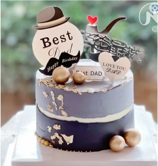 Gentleman-Themed Cake Topper – Tuxedo & Tie Design For Father’S Day Or Dad’S Birthday Cakes 1