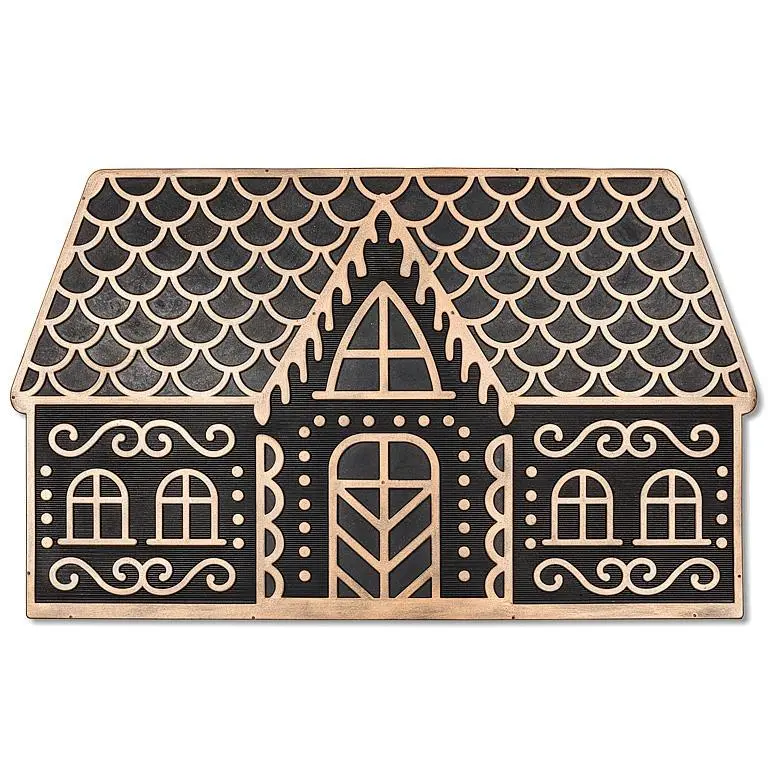 Gingerbread House Welcome Mat – Durable Outdoor Doormat 1