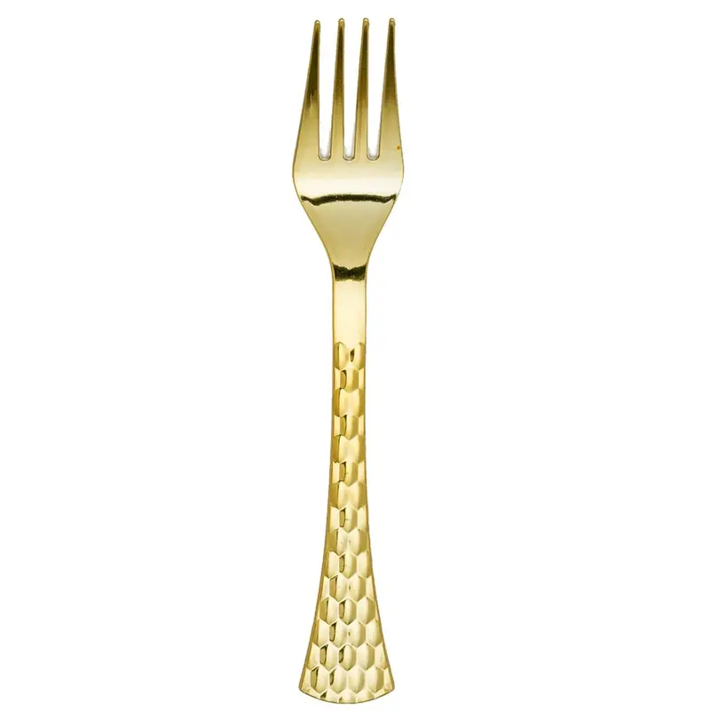 Glamour Collection – Gold Heavyweight Plastic Forks (20-Pack) 1