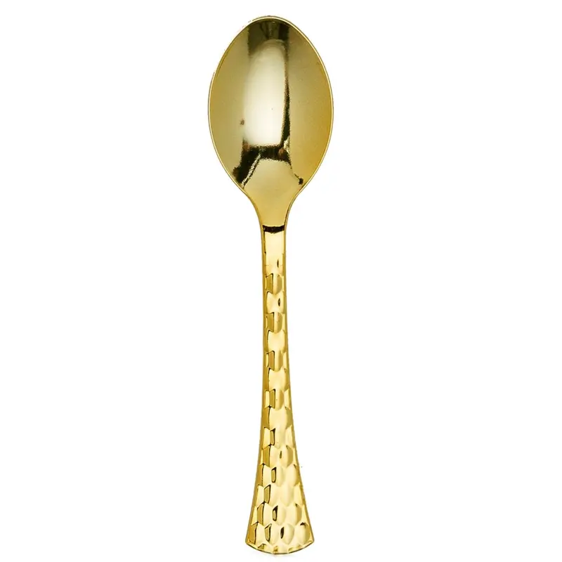 Glamour Collection – Gold Heavyweight Plastic Teaspoons (20-Pack) 1