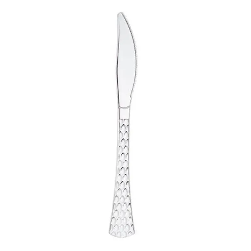 Glamour Collection – Silver Heavyweight Plastic Knives (20-Pack) 1