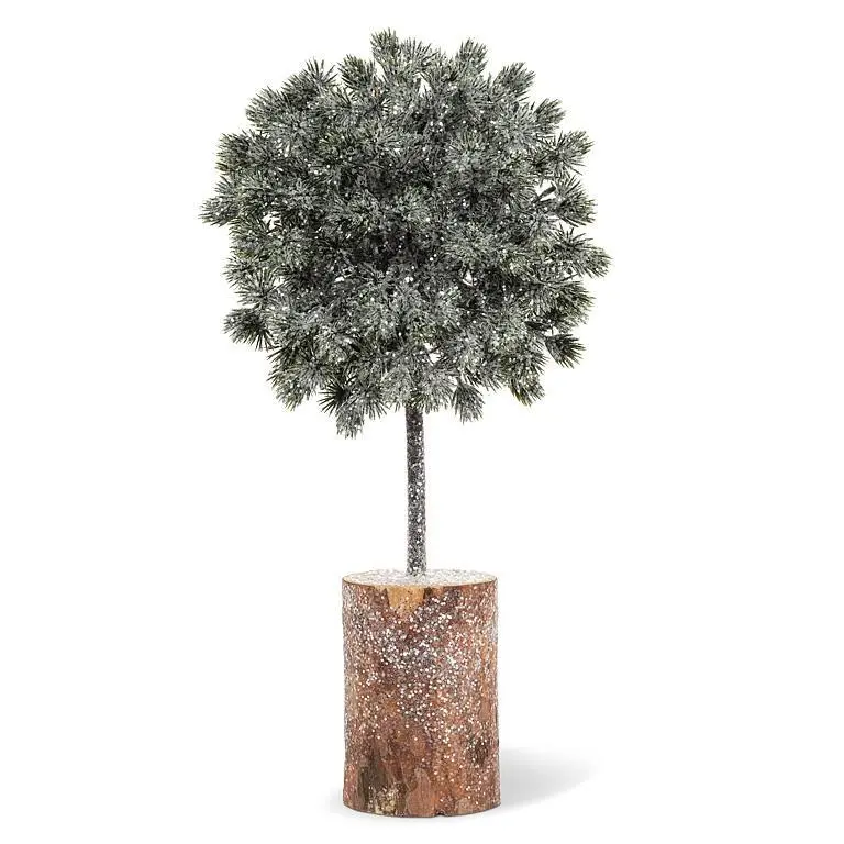 Glitter Pine Topiary – Large Sparkling Tabletop Holiday Accent 1
