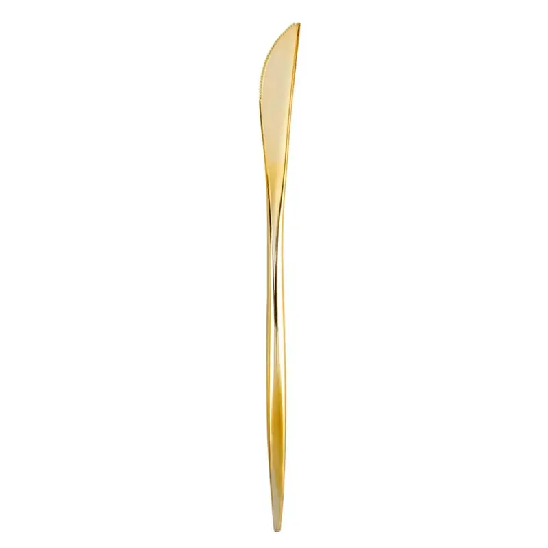 Gold-Tone Plastic Novelty Dinner Knife 1