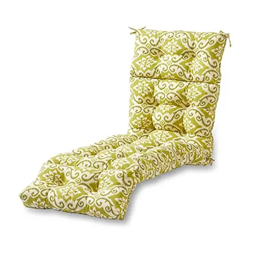 Greendale Home Fashions Chaise Lounger Cushion – 72" Indoor/Outdoor All-Weather Seat Pad, Shoreham Color 1