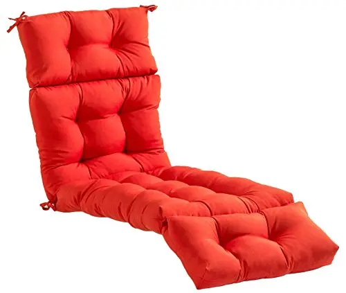 Greendale Home Fashions Outdoor Chaise Cushion – 72-Inch, All-Weather Salsa Pattern, Indoor/Outdoor Use 1