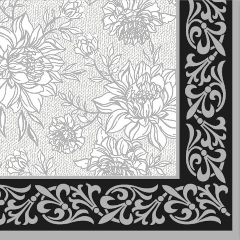 Grey Petal Pride Design Disposable Lunch Napkins – 20 Count 1