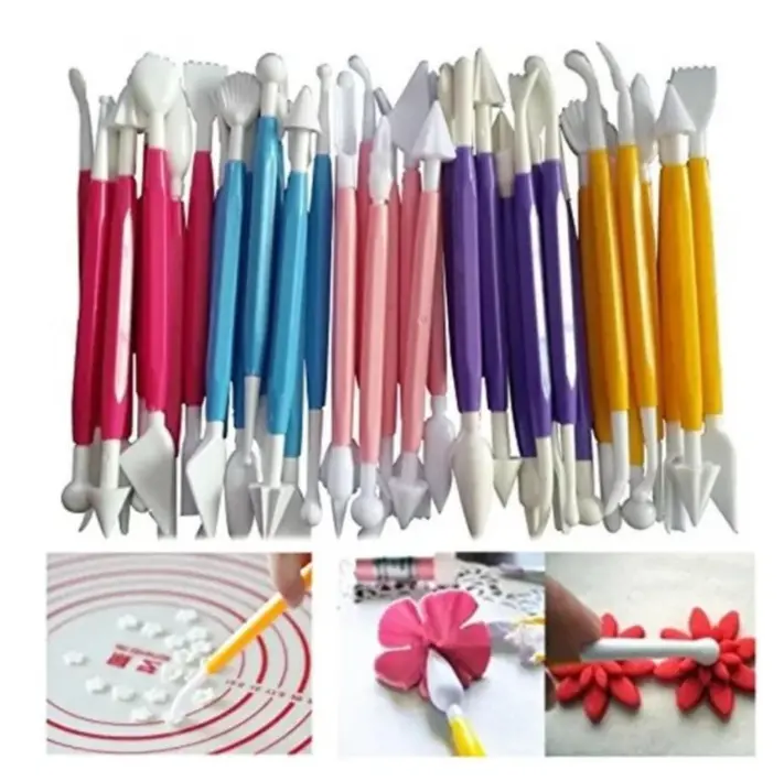 Gumpaste Flower Modeling Kit – Eight-Piece Set For Realistic Fondant Blooms And Petal Shaping 1