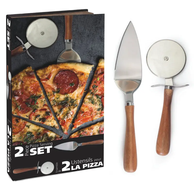 Handcrafted Acacia Wood Pizza Serving Tools 1