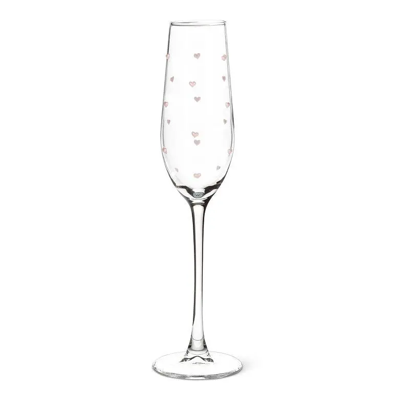 Heart-Embellished Flute Glass 1