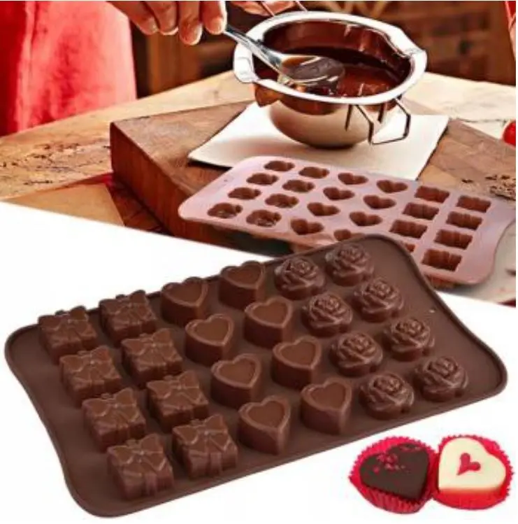 Heart-Shaped Chocolate Gift Box Mold For Pralines, Nama Chocolate, And Gourmet Confections 1
