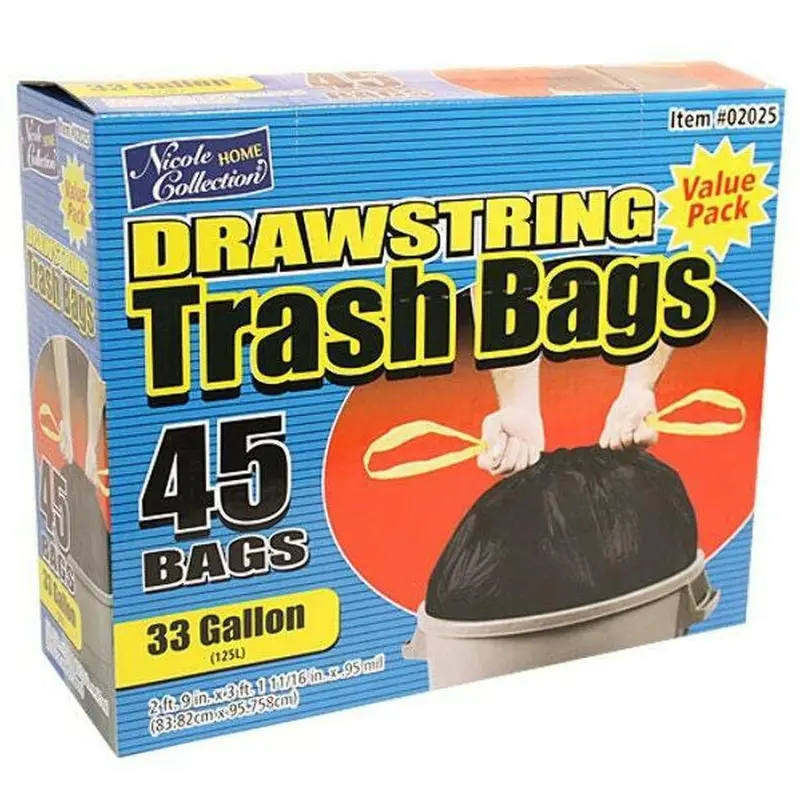 Heavy-Duty 33-Gallon Black Trash Bags – 45-Count Pack 1