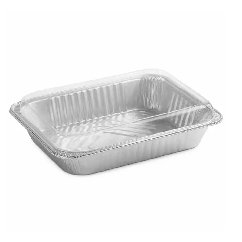 Heavy-Duty 9×13-Inch Aluminum Half-Size Pans With Dome Lids 1