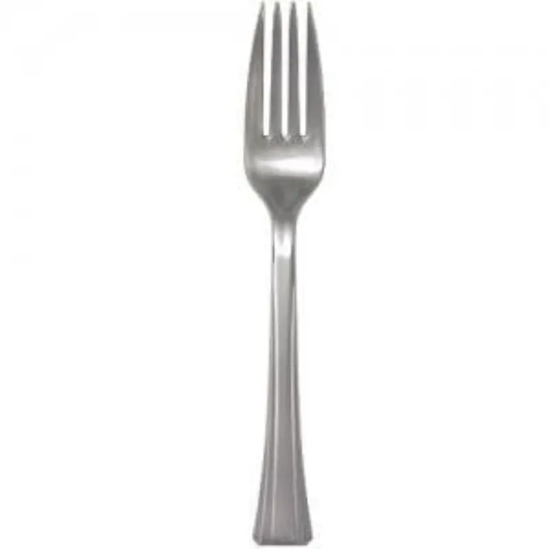 Heavy-Duty Silver Fork – Reinforced Plastic Utensil 1