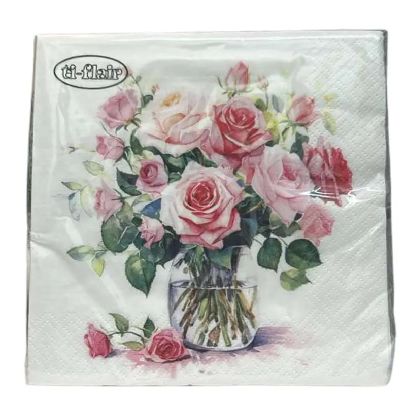 High-Quality Floral Lunch Napkins – 20-Pack Durable Paper Tissue 1