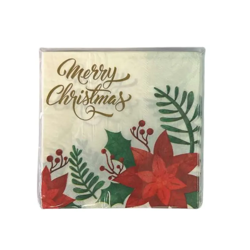 Holiday-Themed Merry Christmas Paper Napkins – 16-Pack 1