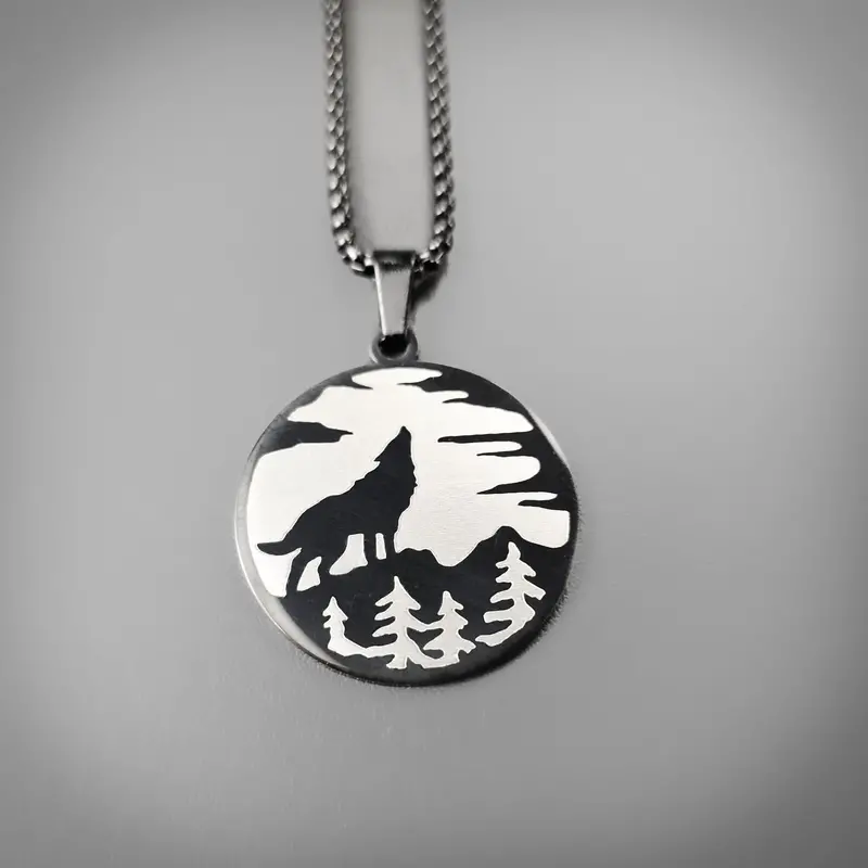 Howl At The Moon Sterling Silver Pendant 1