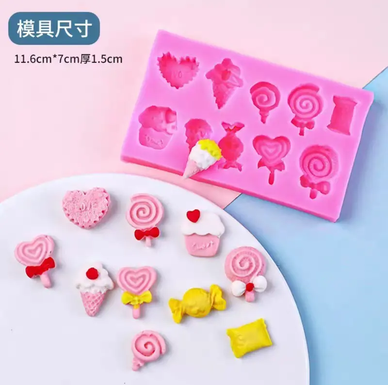 Ice Cream Lollipop Candy Mould – Silicone-Free Hard Candy Shape Tray 1