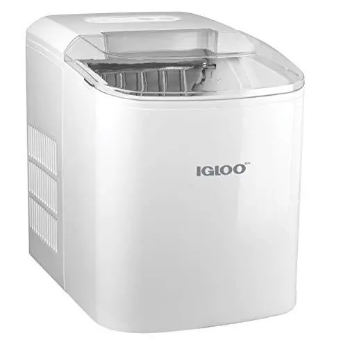 Igloo Iceb26Wh Countertop Ice Maker – 26 Lbs/Day Electric Ice Machine, 9 Cubes In 7 Minutes, Includes Scoop & Basket, White 1