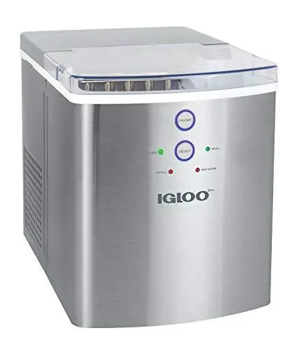 Igloo Iceb33Ss Stainless Steel Countertop Ice Maker – 33 Lbs/Day Output, 9 Cubes In 7 Minutes, Scoop Included 1