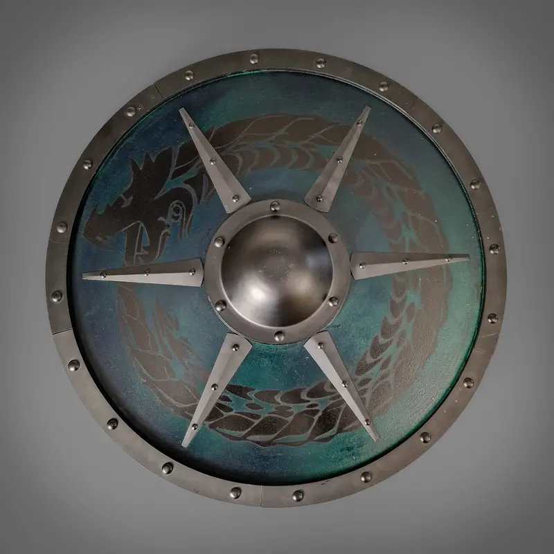 Jörmungandr Serpent Shield Pendant – Trollkors Style 1