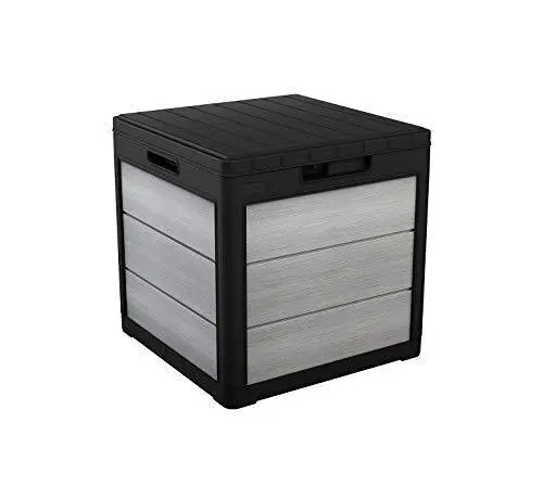 Keter Denali 30-Gallon Deck Box – Weather-Resistant Outdoor Storage In Grey/Black 1