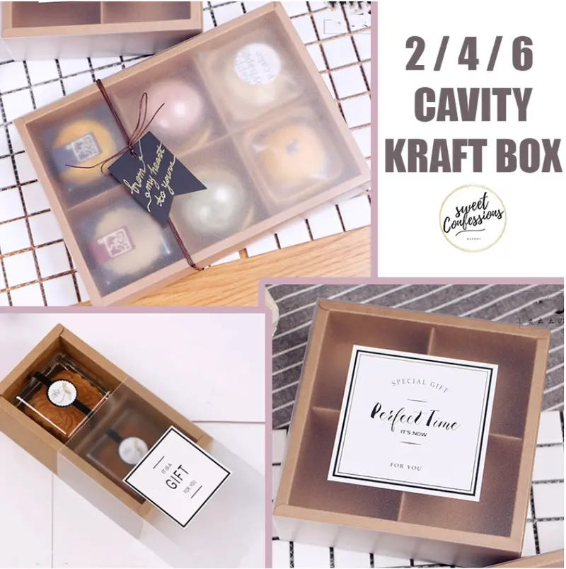 Kraft Multi-Cavity Food Trays – 2-, 4-, 6-, And 8-Compartment Options For Brownies And Mini Pastries 1