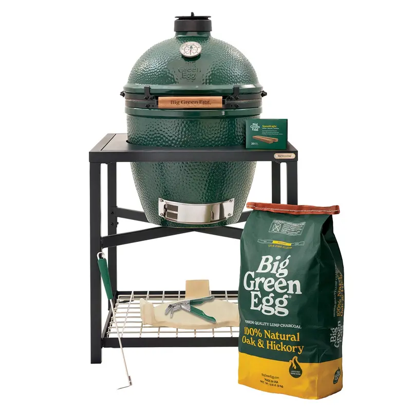Large Big Green Egg Grill With Modular Nest Stand Package 1