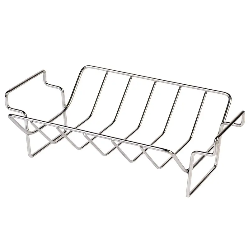 Large Rib & Roast Rack – Stainless Steel Multi-Position Cooking Stand 1