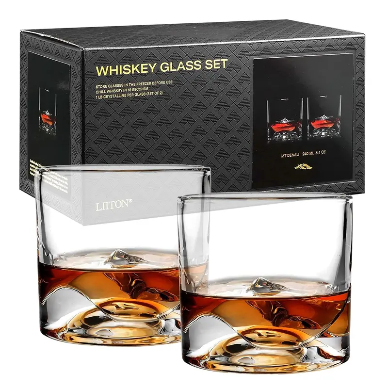 Liiton Mount Denali Bourbon Whiskey Tumblers (2-Piece) 1