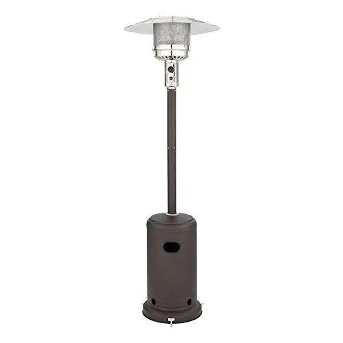Mainstays Tall Mocha Outdoor Patio Heater – Freestanding Propane Heater For Backyard Or Deck Use 1
