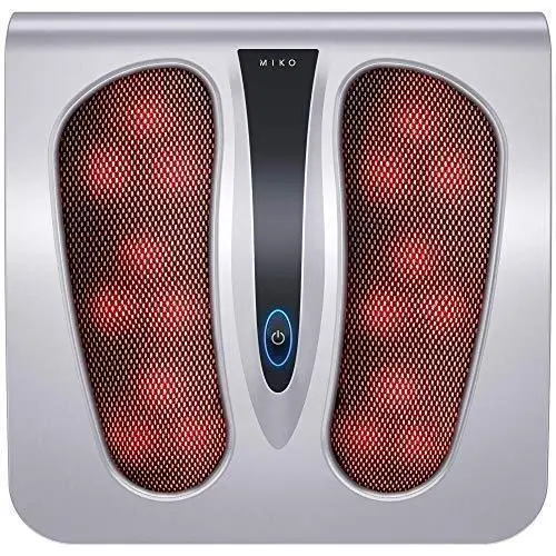 Miko Shiatsu Foot Massager With Heat – Rotating Kneading Therapy Device For Plantar Fasciitis Relief, Home & Office Use 1