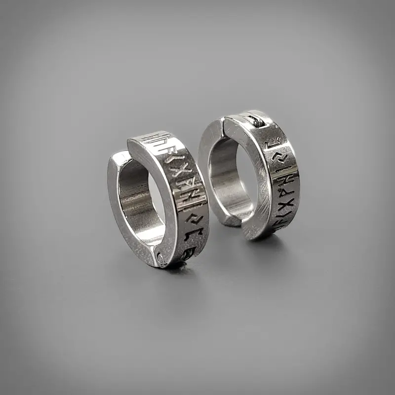 Minimalist Runic Ear Cuffs – Asymmetric Design 1