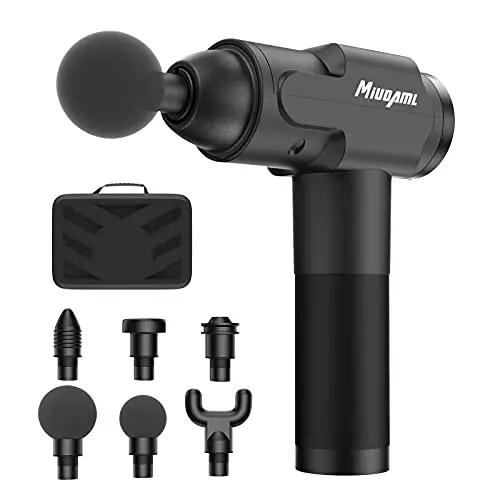 Miudaml Quiet Percussion Massage Gun – Deep-Tissue Handheld Massager For Athletes & Recovery, Black U3 Model 1